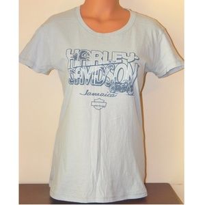 Harley Davidson Tee Women's XL Jamaica Grey/Blue